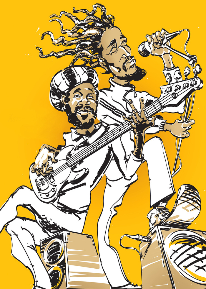 Aston Barett and Bob Marley