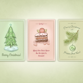 Новогодние и Рождественские Открытки. Цифровая живопись