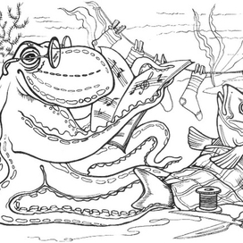 буквы Н и О (раскраска)