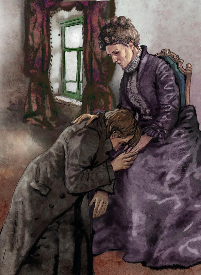 Раскольников с матерью