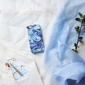 Кейс для телефона с иллюстрацией "Зимние узоры"