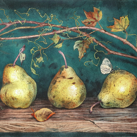 Натюрморт с грушами