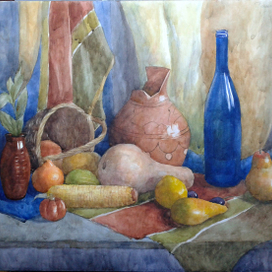 Натюрморт с овощами и фруктами