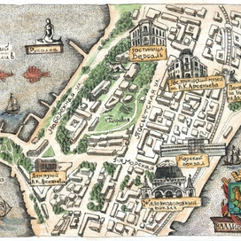 карта, имитация под старину