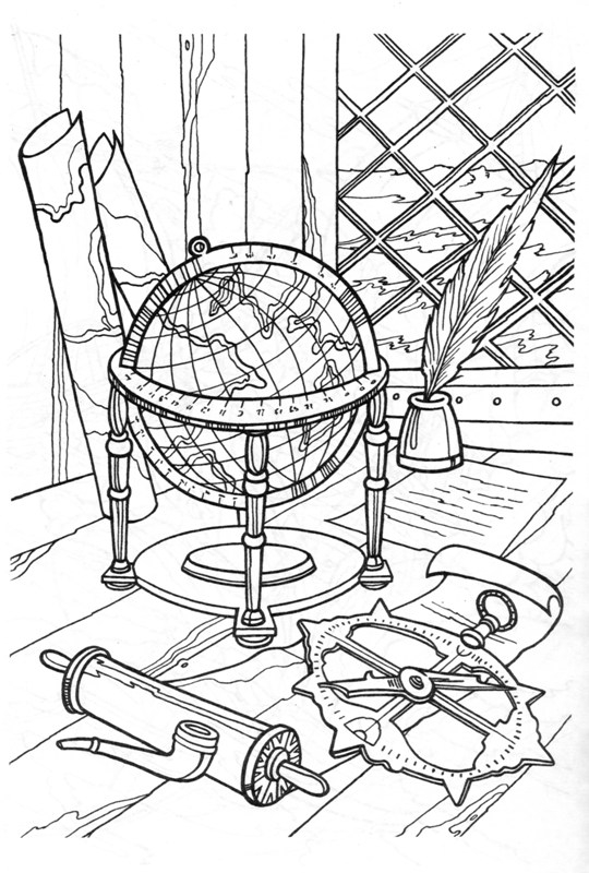 пиратская раскраска