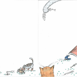 волшебница высушила пруд и  кошки съели всю рыбу, что водилась в нем