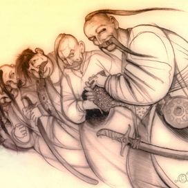 Sketch to the "Aeneid". Fragment. Not approved for layout.