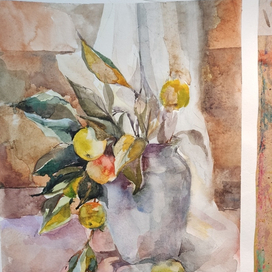 Натюрморт яблоки