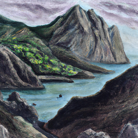 Горы в стиле Айвозовского