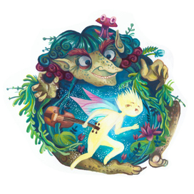 Иллюстрация к сказке Т.Рябинской "Болотный Огонёк"