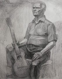 Натурщик с гитарой