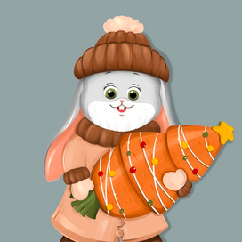 Бренд персонаж зайчик 