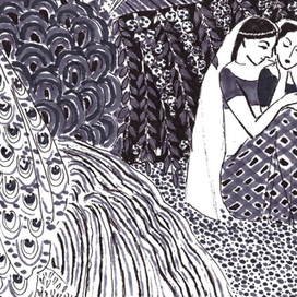 Кришна подглядывает за гопи