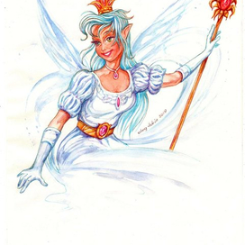 Скетч королевы эльфов и фей для обложки книги"Другой Шекспир".