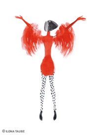 Красный черный белый горошек 6