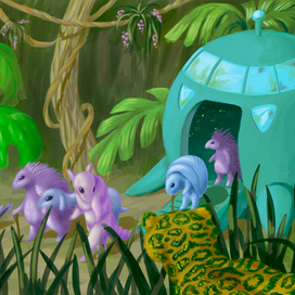 Иллюстрация к сказке "Распиской ягуар"