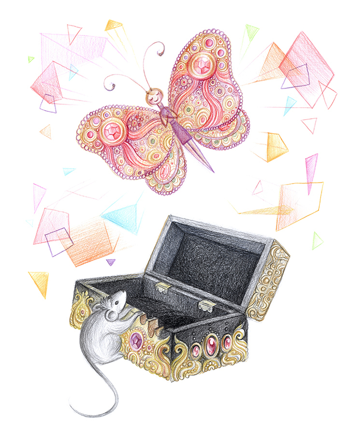 бабочка с алмазными крыльями