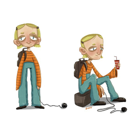 Разработка персонажа (два ракурса)