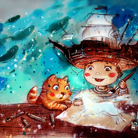 Коробка с карандашами