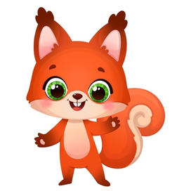 Милые зверята Белочка и Котик