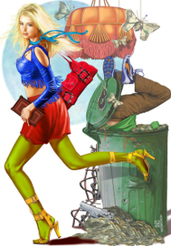 Девушка бежит