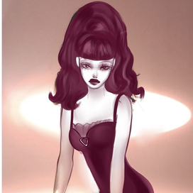 девушка с тортом