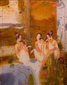 Заклятых врагов не имея, мужние жены, после обеда, собравшись в кафе, болтают, пока языки не отсохну