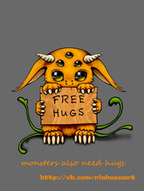 Monsters also need hugs