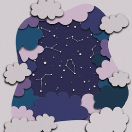 Звездное небо в облаках