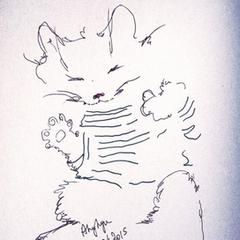 Кошка в тельняшке