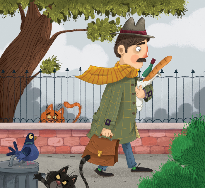 По дороге домой.