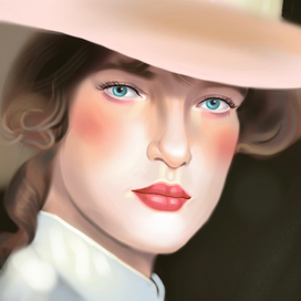 Портрет девушки в шляпе