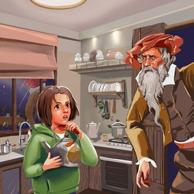 Книжная иллюстрация для детектива