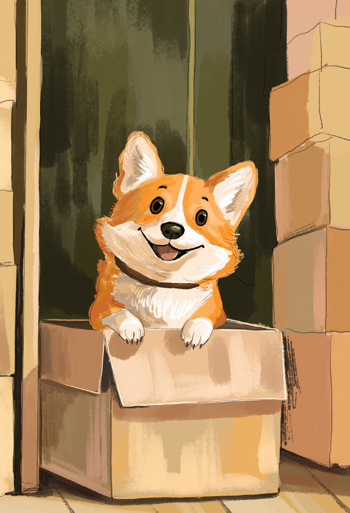 Милый рыжий пес - персонаж сказки