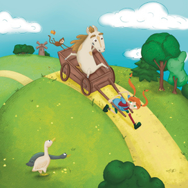 Пеппи с телегой