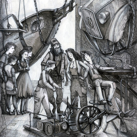 В мастерской. Для романа "Потерянный Компас"  