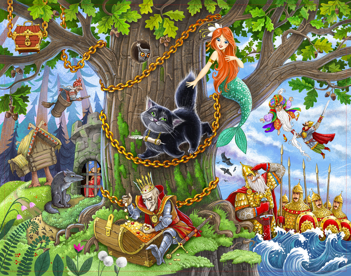 пазл Лукоморье для компании Larsen/Коник