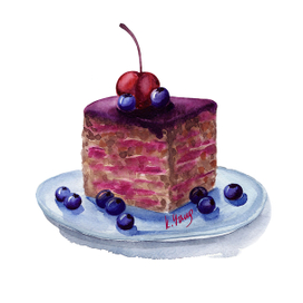 ягодный кексик