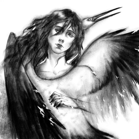 Девушка с аистом