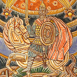 "Слово о полку Игореве". "Князь Игорь Святославович.". 44х63. 2017г.