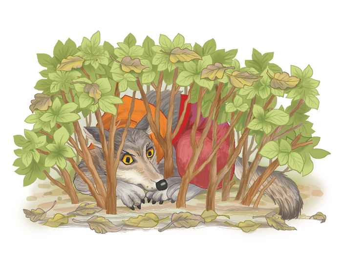 Волк спрятался