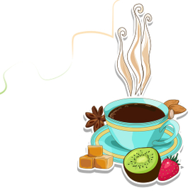 Vector illustration/coffee sweet