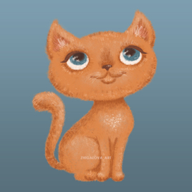 Рыжий котёнок проказник