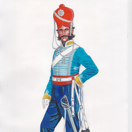 MADRAS LIGHT CAVALERY NATIVE OFFICER 1846