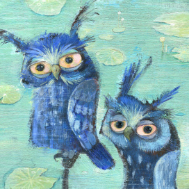 Совы на болотце