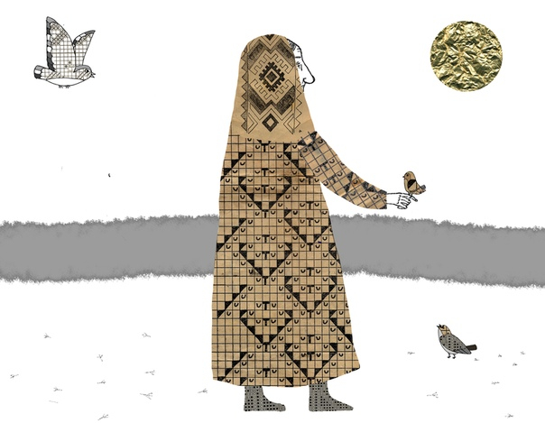 бабушка с воробышками