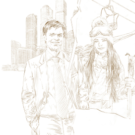 Карандашный эскиз композиции обложки книги