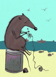 крыса на берегу