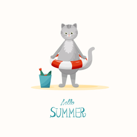 Hello summer. Кошка в круге