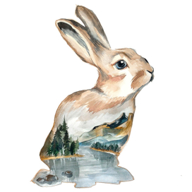Акварельный заяц
